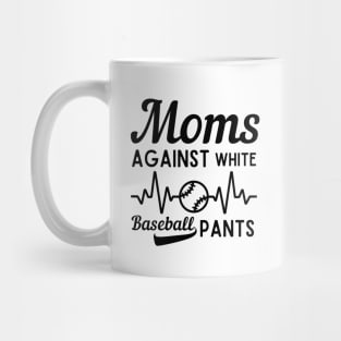 Moms Against White Baseball Pants Mug